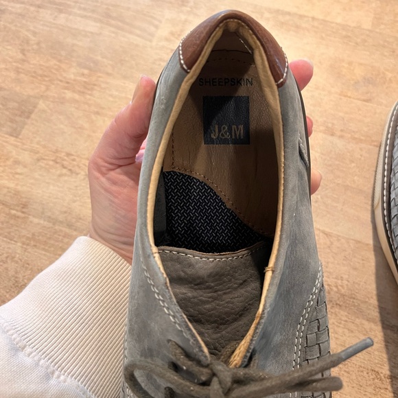 Johnston & Murphy McGuffey Woven Sheepskin Nubuck Sneakers - Picture 7 of 8